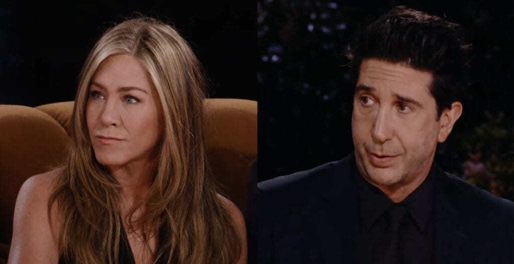 jennifer aniston david schwimmer friends reunion attrazione