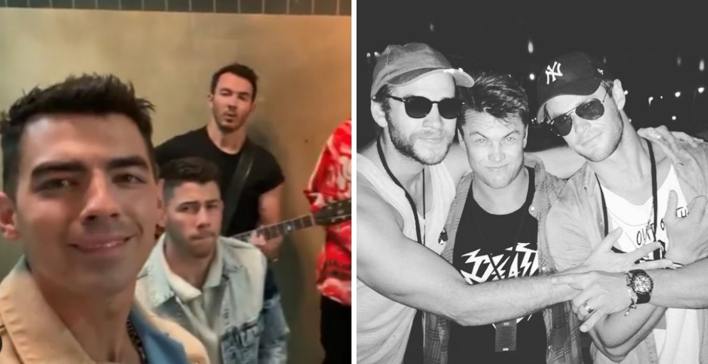 jonas brothers sfidano fratelli hemsworth