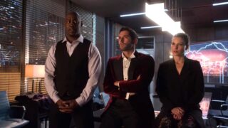 Amenadiel, Lucifer e Chloe nella 6x08