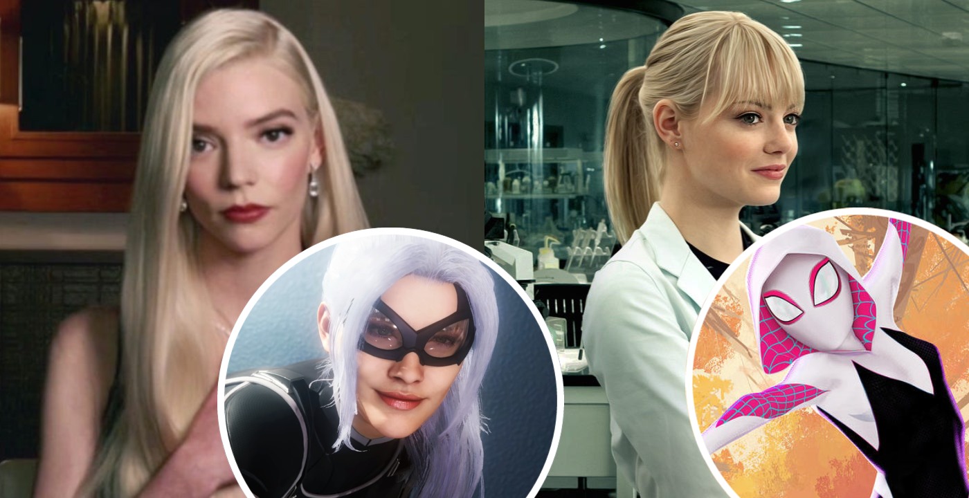 spider-gwen emma stone anya taylor-joy gatta nera sony