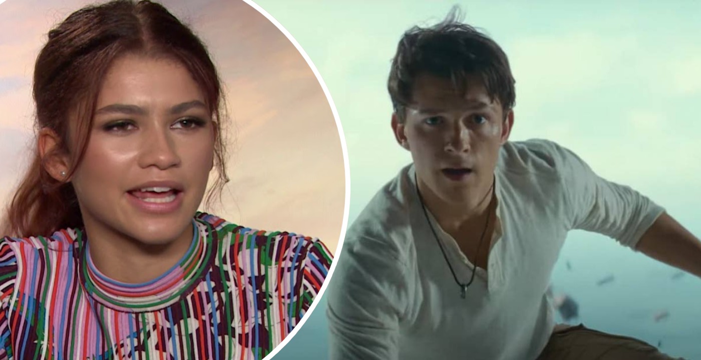 uncharted zendaya scena tom holland
