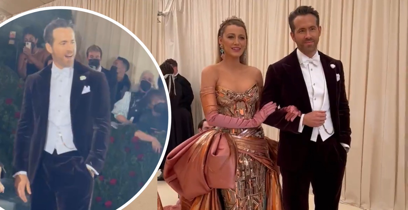 reazione ryan reynolds abito blake lively met gala