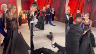 lady gaga fotografo caduto oscar 2023 aiuta