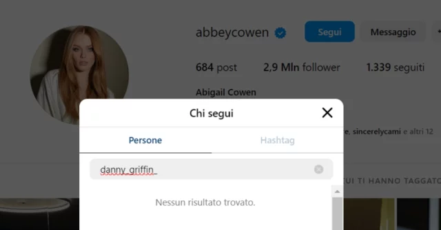 abigail cowen unfollow danny griffin