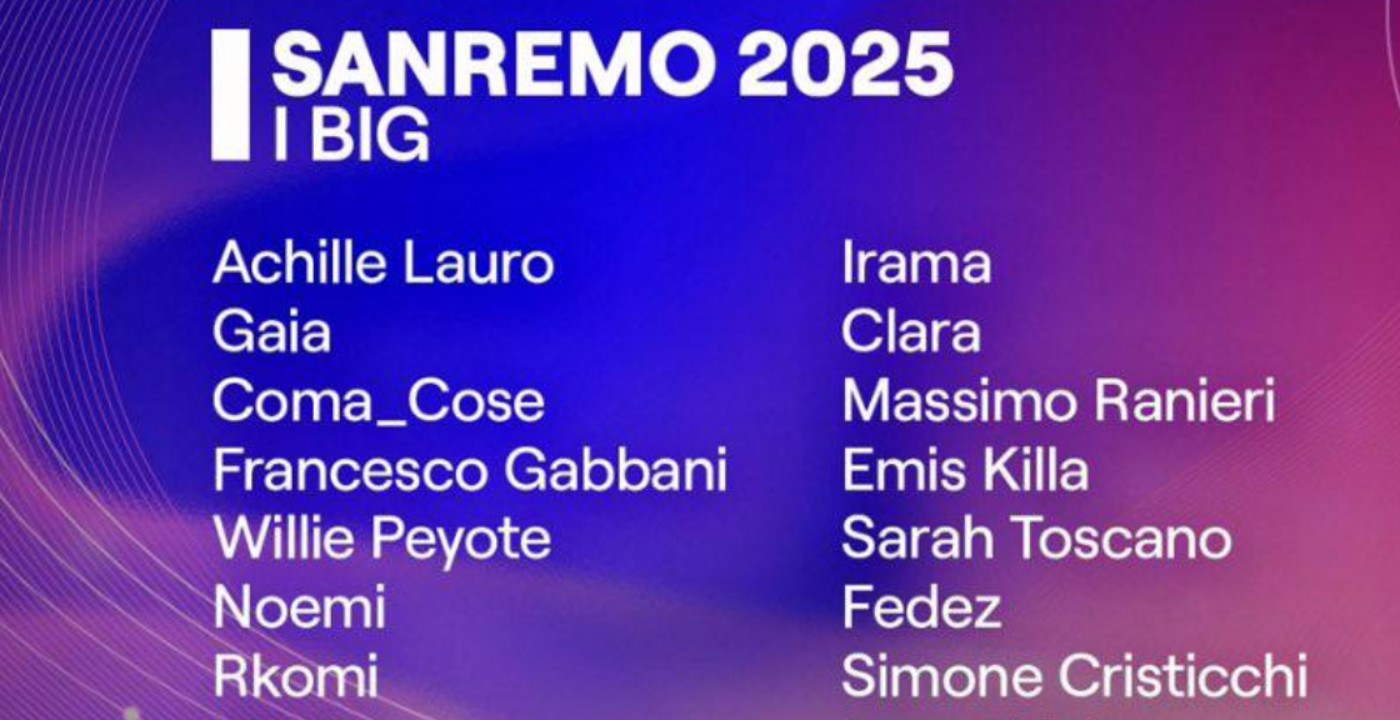 Tutti i cantanti in gara a Sanremo 2025: i nomi dei Big