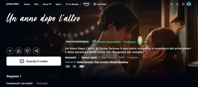 Un anno dopo l'altro Amazon Prime Video